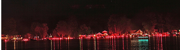 Fourth of July Fireworks Displays in the Finger Lakes Conesus Lake Ring of Fire